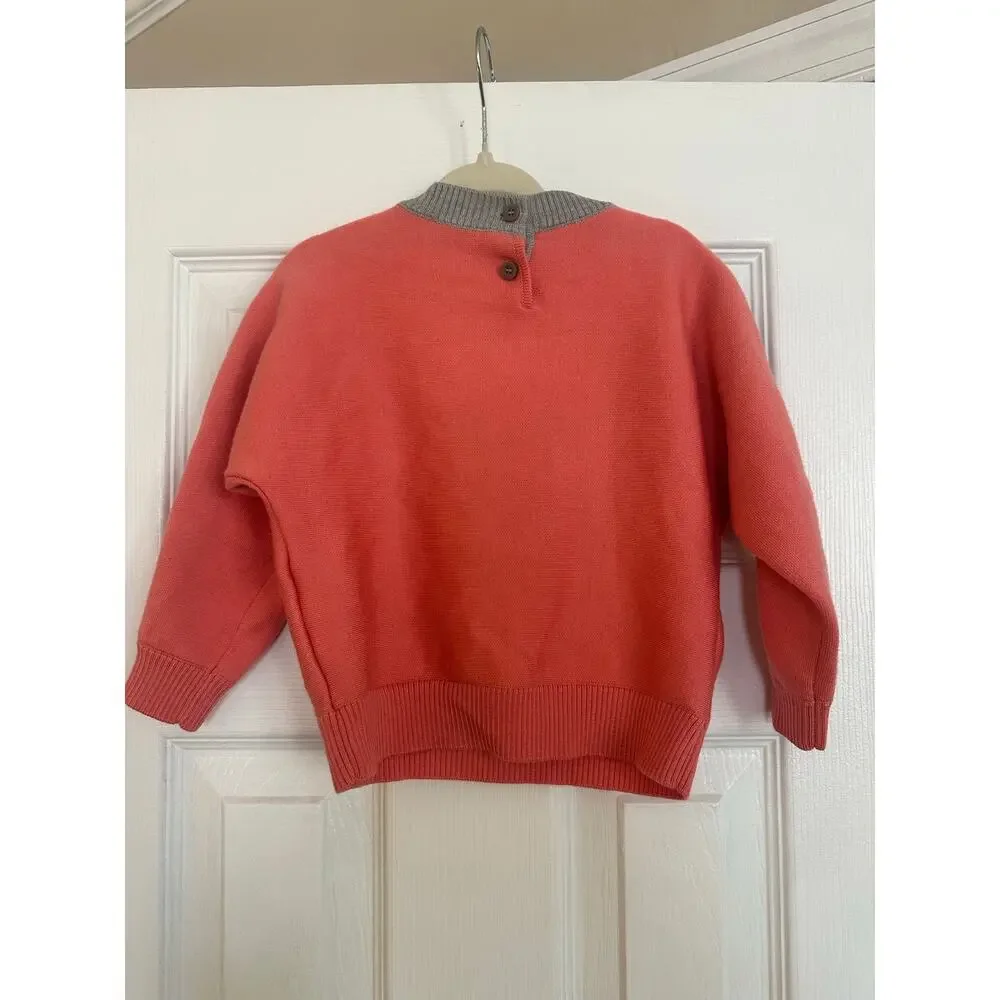 Burberry Pink Icon Wool Sweater 2T Authentic Unicorn Baby Girl Kids‎ Old Money
